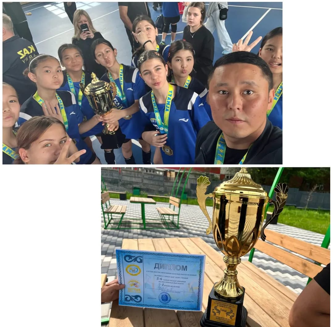 «Мектеп лигасының” 5-6 сынып қыздар арасында өткен волейбол жарысында , 5 мектеп - гимназиясы Алматы қаласы бойынша “Чемпион” атанды.1- ші орынды жеңіп , Республикалық жарысқа жолдама алды.
