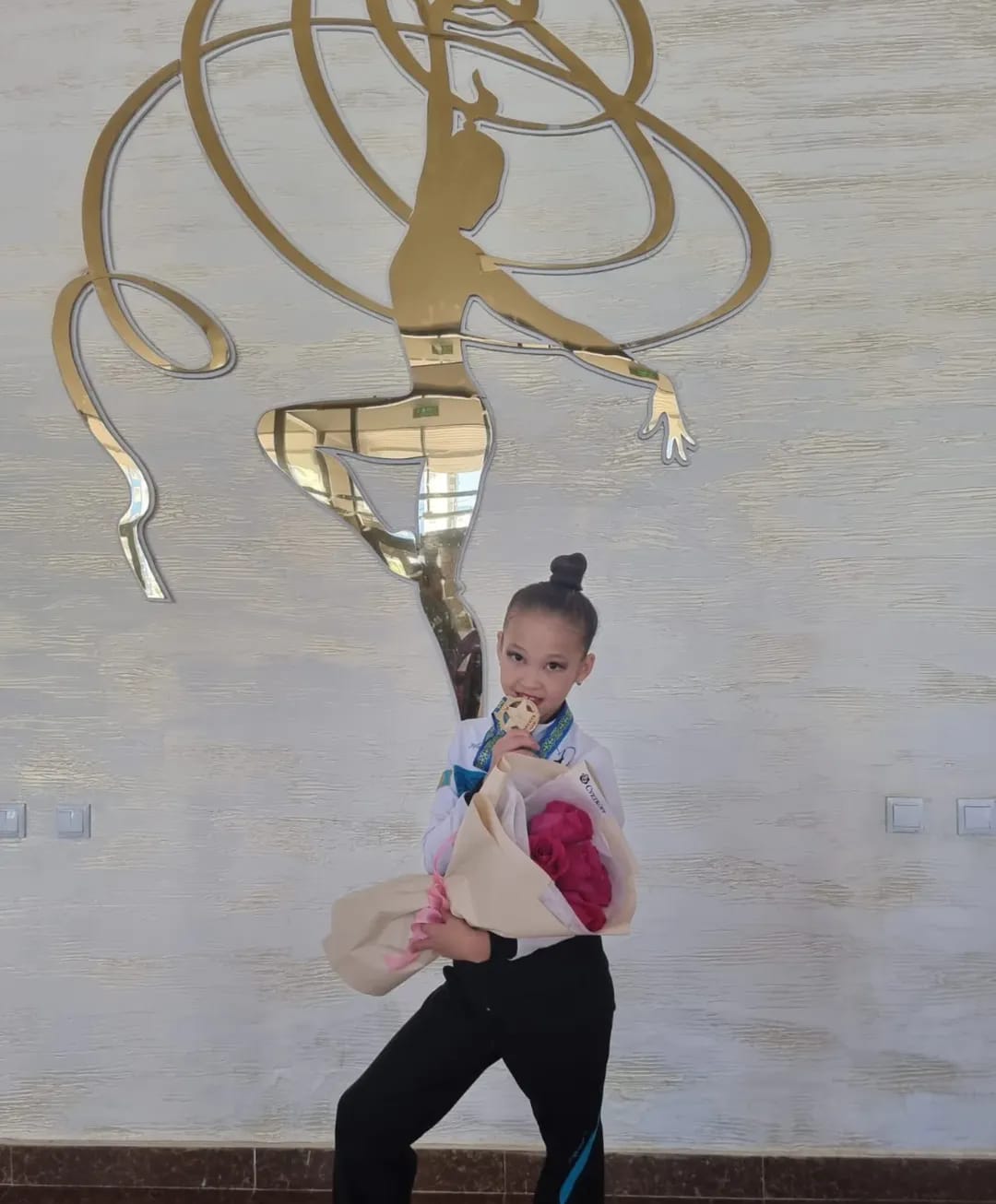 Шымкент қаласындағы гимнастикадан  ашык чемпионат өтіп,  Сағатбек Айлана 1орын алды.